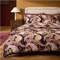 Habitat Luxe Paisley Trim Burgundy Bedding Set - King size