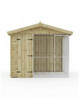 Benchmark Kennels Single Premium Wooden Dog Kennel - 8 x 4ft