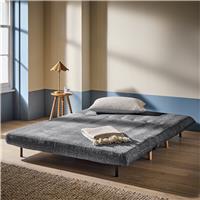 Habitat Pillow Fabric Double Chair Bed - Black