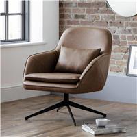 Julian Bowen Bowery Faux Leather Office Chair - Brown