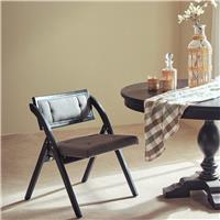 Interiors by Premier Cebu Fabric Folding Chair - Black and Grey
