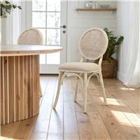 Interiors by Premier Cebu Wooden Dining Chair - Cream