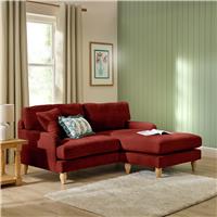 Argos Home Cynthia Fabric Corner Chaise Sofa - Rust