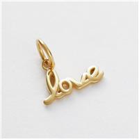 Revere Gold Plated 925 Sterling Silver Love Charm