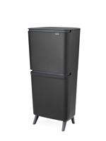Brabantia 25+10+10 Liter Recycle Bin - Dark Grey