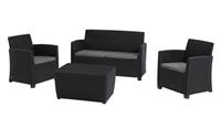Keter Mia 4 Seater Resin Lounge Set - Grey