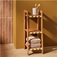 Habitat Chequered 3 Tier Bathroom Shelves - Natural