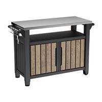 Keter Unity XL Outdoor Kitchen Resin Table - Wood Effect