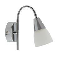 Argos Home Curico Glass Wall Light - Chrome & White