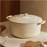 Habitat Cast Iron Cream 6.7L Casserole Dish
