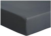 Habitat Cotton Rich 180 TC Plain Charcoal Fitted Sheet- King