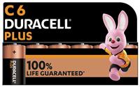 Duracell Plus Alkaline C Batteries - Pack of 6
