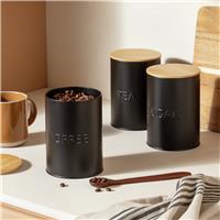 Habitat Embossed Text 3 Piece Food Storage Canisters