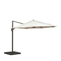 Royalcraft 3.5m Round Solar LED Cantilever Garden Parasol - Ivory