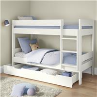 Stompa Compact Single Detachable Bunk Bed With Trundle Drawer - White