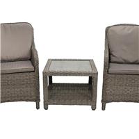 Royalcraft 2 Seater Square Rattan Imperial Companion Set - Grey