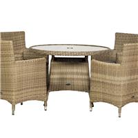 Royalcraft 4 Seater Round Rattan Carver Dining Set - Beige