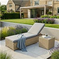 Royalcraft Rattan Wentworth Sun Lounger - Beige