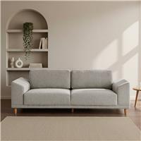 Habitat Draper Boucle 3 Seater Sofa - Natural