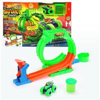 Hot Wheels Monster Trucks Mutant Chaos, Loop Challenge Playset with Slime