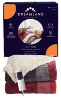 Dreamland Naptime Sherpa Electric Overblanket Single Control - Tartan Red