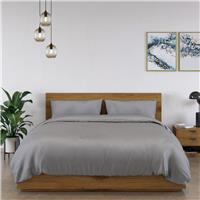 Panda Bamboo 320 TC Plain Light Grey Fitted Sheet - Single