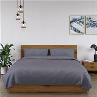 Panda Bamboo 320 TC Plain Dark Grey Fitted Sheet - Kingsize