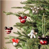 Argos Home Mickey Mouse Themed Christmas Bauble - Pack of 6