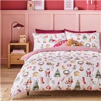 Argos Home Christmas Icons White Bedding Set - Superking