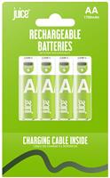 Juice Rechargeable AA Batteries - Pack of 4