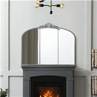 MirrorOutlet Crown Silver Metal Arch Wall Mirror - 102x80cm