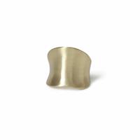 Freedom Gold Tone Brushed Chunky Ring - Large