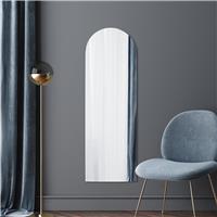 MirrorOutlet Arcus Black Metal Arch Wall Mirror - 150x50cm