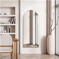 MirrorOutlet Arcus Black Metal Arch Wall Mirror - 160x70cm