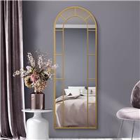 MirrorOutlet Arcus Gold Metal Wall Mirror - 170x60cm