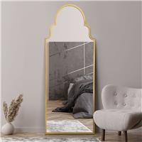 MirrorOutlet Arcus Gold Metal Arch Wall Mirror - 180x70cm