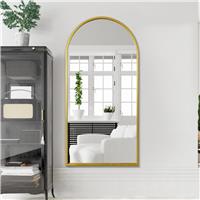 MirrorOutlet Arcus Gold Metal Arch Wall Mirror - 180x90cm