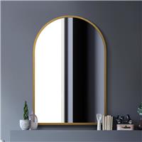 MirrorOutlet Arcus Gold Metal Arch Wall Mirror - 120x80cm