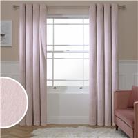 Argos Home Suede Effect Blackout Eyelet Curtain - Blush Pink - 168x183cm
