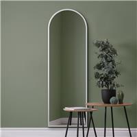 MirrorOutlet Arcus White Metal Arch Wall Mirror - 180x60cm