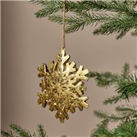 Argos Home Gold Snowflake Hanging Christmas Ornament