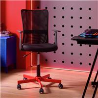 Argos Home Compact Mesh Metal Gaming Chair - Black & Red