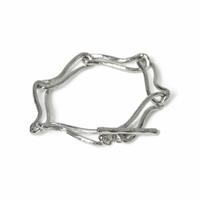 Freedom Silver Tone Irregular Link Bracelet