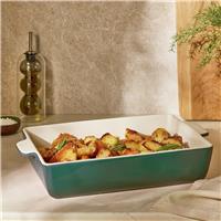 Argos Home Large 37x23cm Dark Green Ceramic Roaster