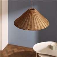 Habitat Brown Rattan Cone Easy Fit Lampshade - 40cm