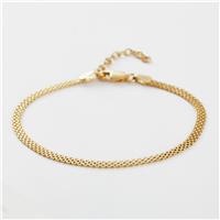 Revere Yellow Gold Plated 925 Sterling Silver Bismark Bracelet