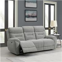 Sofa Source Huntington 3 Seater Power Recliner Sofa - Grey