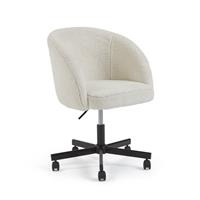 Habitat Sonny Fabric Office Chair - Black & White