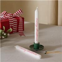 Argos Home Taper Merry Christmas Candles