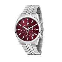 Maserati Attrazione Men's Burgandy Dial Stainless Steel Bracelet Watch